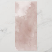 Waterverf blozen roze bloemenmenu menu (Achterkant)