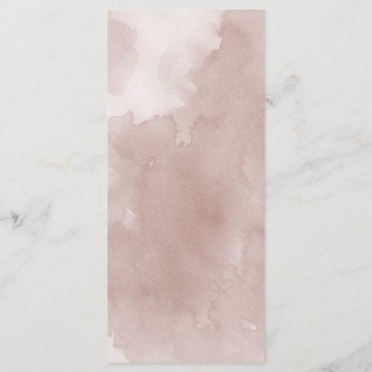 Waterverf blozen roze bloemenmenu menu (Achterkant)