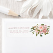 Waterverf blozen Rozen Weddenschap Etiket (Insitu)