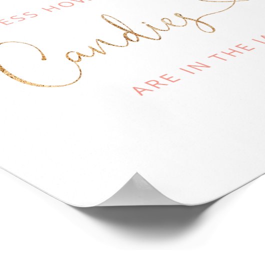 Waterverf blozen voorspellen hoeveel snoepjes poster (Hoek)