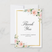 Waterverf blozen vrijgezellenfeest bedankkaart (Voorkant)