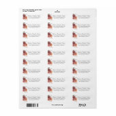 Waterverf Blozende Roest Beige Bruiloft Etiket (Full Sheet)