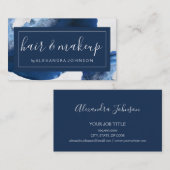 Waterverf Blue Agate Geode Visitekaartje (Voorkant / Achterkant)