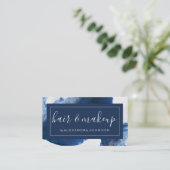 Waterverf Blue Agate Geode Visitekaartje (Staand voorkant)