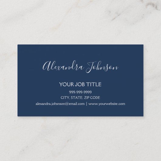 Waterverf Blue Agate Geode Visitekaartje (Achterkant)