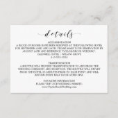 Waterverf Blue and Gold Wedding Details Kaart (Voorkant)