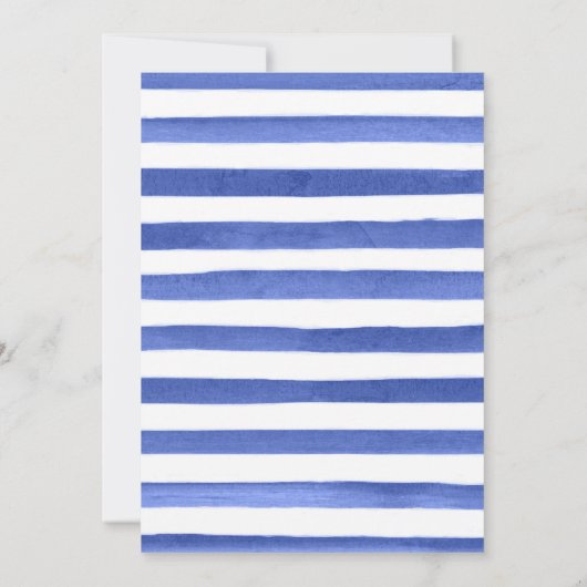 Waterverf Blue and Yellow Flowers Baby shower Kaart (Achterkant)