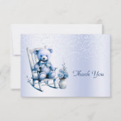 Waterverf Blue Baby Beer bedankje Bedankkaart (Voorkant)
