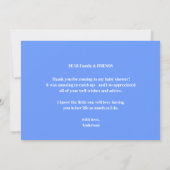 Waterverf Blue Baby Boy Booties Baby shower Bedankkaart (Achterkant)