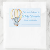 Waterverf Blue Baby Elephant Bookplate Labels (Tas)