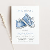 Waterverf Blue Baby Shoes Het is een Baby shower v Kaart