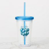 Waterverf Blue Balloons Het is een jongen Acryl Drinkbeker (Voorkant)