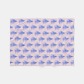 Waterverf Blue Betta Fish Fleece Deken (Voorkant (Horizontaal))