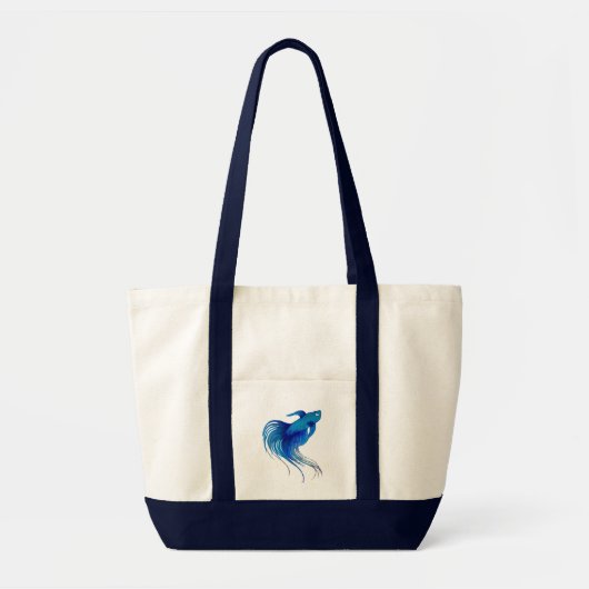 Waterverf Blue Betta Fish Tote Bag (Voorkant)