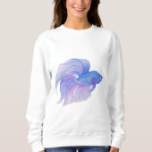 Waterverf Blue Betta Fish Trui (Voorkant)