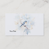 Waterverf Blue Bird Visitekaartje (Achterkant)