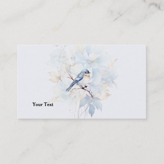 Waterverf Blue Bird Visitekaartje (Achterkant)