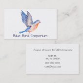 Waterverf Blue Bird Visitekaartjes (Voorkant / Achterkant)