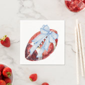 Waterverf Blue Bow Football servetten (Insitu)