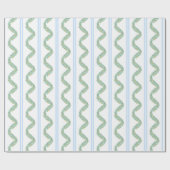 Waterverf Blue Bow Fruit Garland Kerst Cadeaupapier (Vlak)