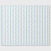 Waterverf Blue Bow Fruit Garland Kerst Cadeaupapier (Vlak)