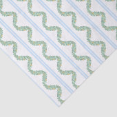 Waterverf Blue Bow Fruit Garland Kerst Tissuepapier (Detail)