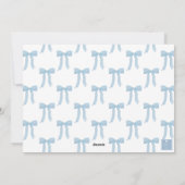 Waterverf Blue Bow Garland Foto Feestdagenkaart (Achterkant)