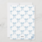 Waterverf Blue Bow Garland Foto Feestdagenkaart (Achterkant)