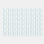 Waterverf Blue Bow Garland Kerst Inpakpapier Vel (Voorkant 2)