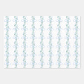 Waterverf Blue Bow Garland Kerst Inpakpapier Vel (Voorkant)