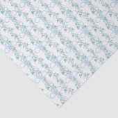 Waterverf Blue Bow Garland Kerst Tissuepapier (Detail)