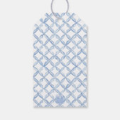 Waterverf Blue Bow Lemons Cadeaubehuizing Cadeaulabel (Achterkant)