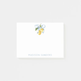 Waterverf Blue Bow Lemons gepersonaliseerd Post-it® Notes