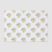 Waterverf Blue Bow Lemons Tissuepapier (Voorkant)