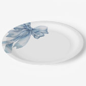 Waterverf Blue Bow Paper Borden Papieren Bordje (Gekanteld)