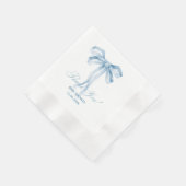 Waterverf Blue Bow Ribbon Boy baby shower Servet (Hoek)