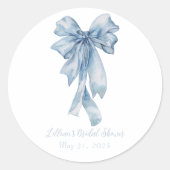 Waterverf Blue Bow Stickers (Voorkant)