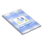 Waterverf Blue Br Hen Check Bon Appetit Notitieboek (Rechterzijde)