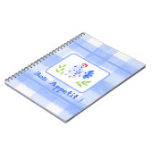 Waterverf Blue Br Hen Check Bon Appetit Notitieboek (Linkerzijde)
