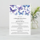 Waterverf Blue Butterfly Vrijgezellenfeest Kaart (Staand voorkant)