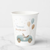 Waterverf Blue Car Verjaardag | jongensfeest Papieren Bekers (Voorkant)