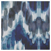 Waterverf Blue Chevron Ikat Stof (Swatch)