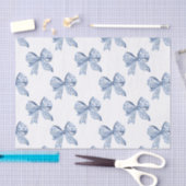 Waterverf Blue Chinoiserie Bows Tissuepapier (Craft)