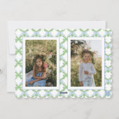 Waterverf Blue Chinoiserie kerstboom Foto Feestdagenkaart (Achterkant)