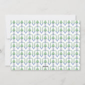 Waterverf Blue Chinoiserie kerstboom Foto Feestdagenkaart (Achterkant)