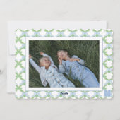 Waterverf Blue Chinoiserie kerstboom Foto Feestdagenkaart (Achterkant)