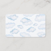 Waterverf Blue Cloud Baby shower Boeken voor Baby Informatiekaartje (Achterkant)
