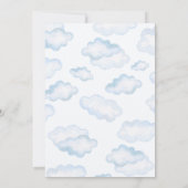 Waterverf Blue Cloud Baby shower dank u kaarten (Achterkant)