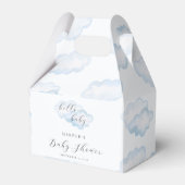 Waterverf Blue Cloud Baby shower Favor Box Bedankdoosjes (Voorkant Zijde)