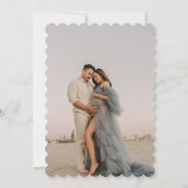 Waterverf Blue Cloud Baby shower Fotouitnodiging Kaart (Achterkant)